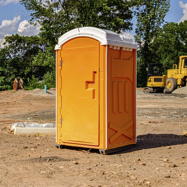 how often are the portable toilets cleaned and serviced during a rental period in Talladega County Alabama